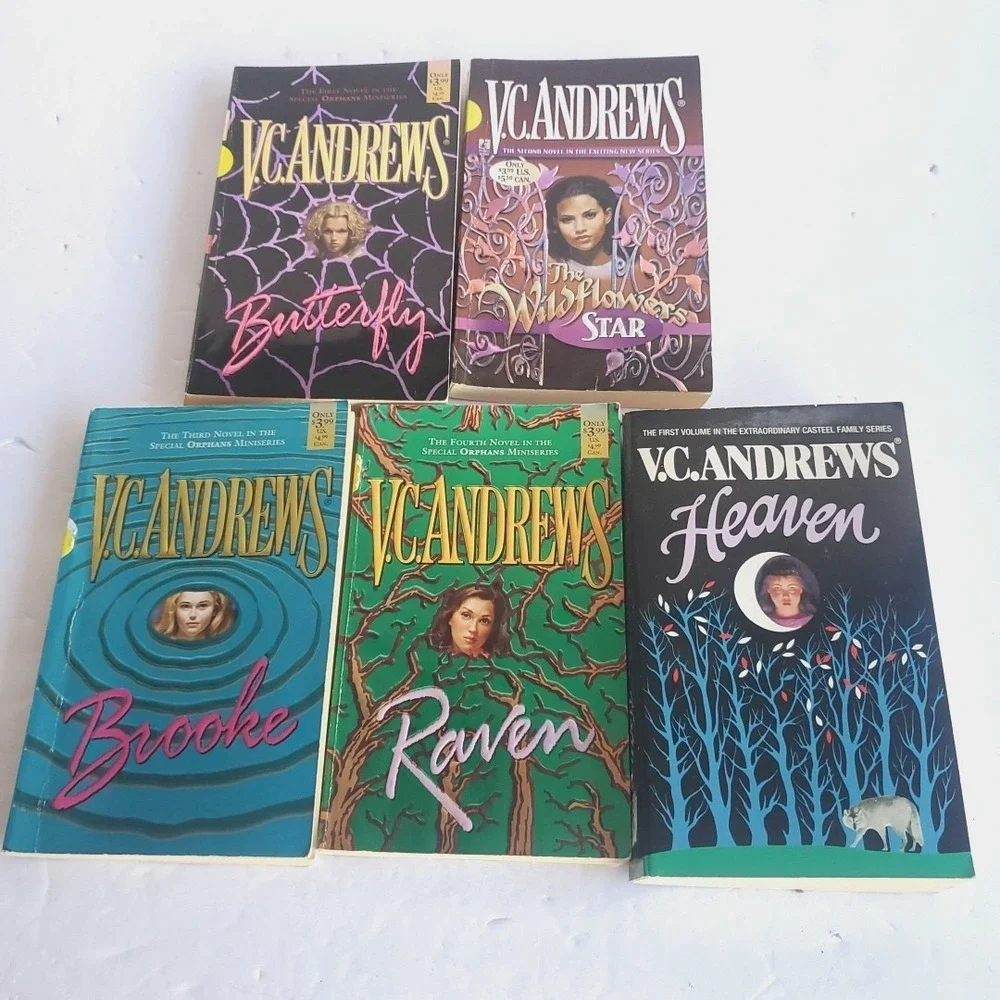 Lot of 5 Orphans Series Set of Paperback Books VC Andrews #1-4 plus Heaven PB